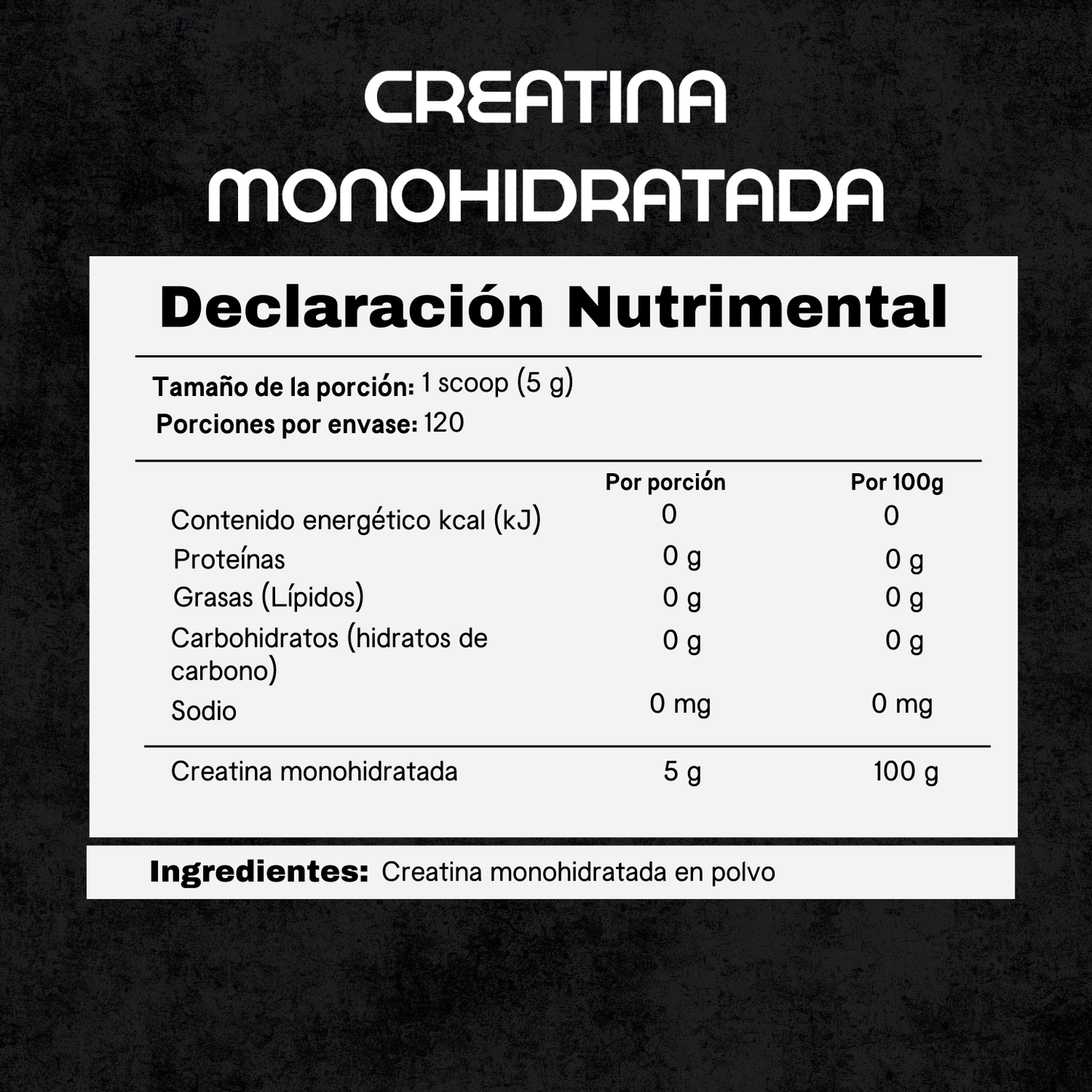 Creatina Monohidratada 600g
