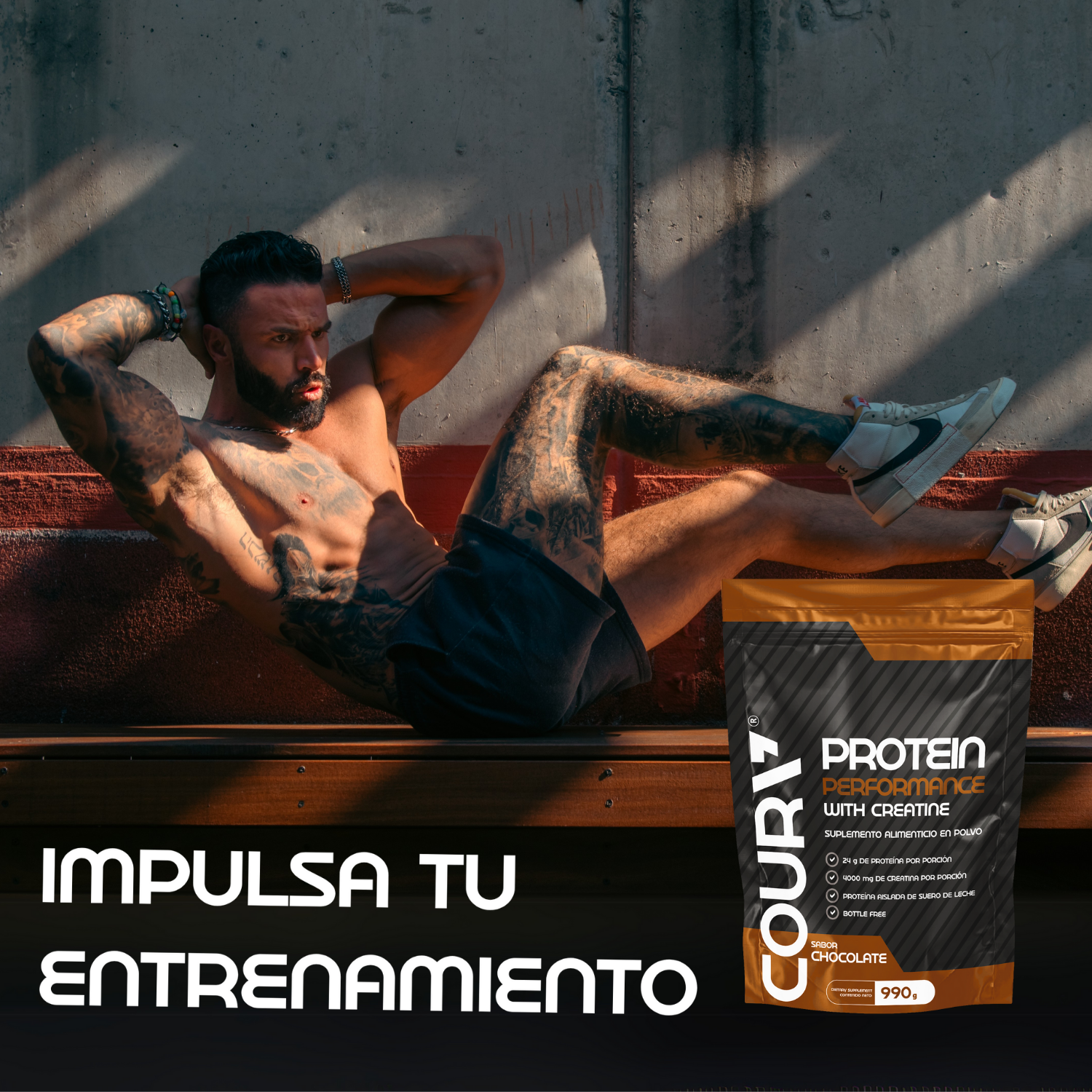 Proteina Performance con Creatina 990gr - Sabor Chocolate