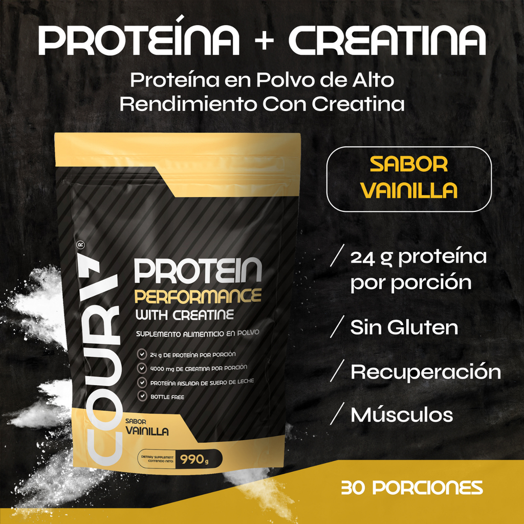 Proteina Performance con Creatina 990gr - Sabor Vainilla