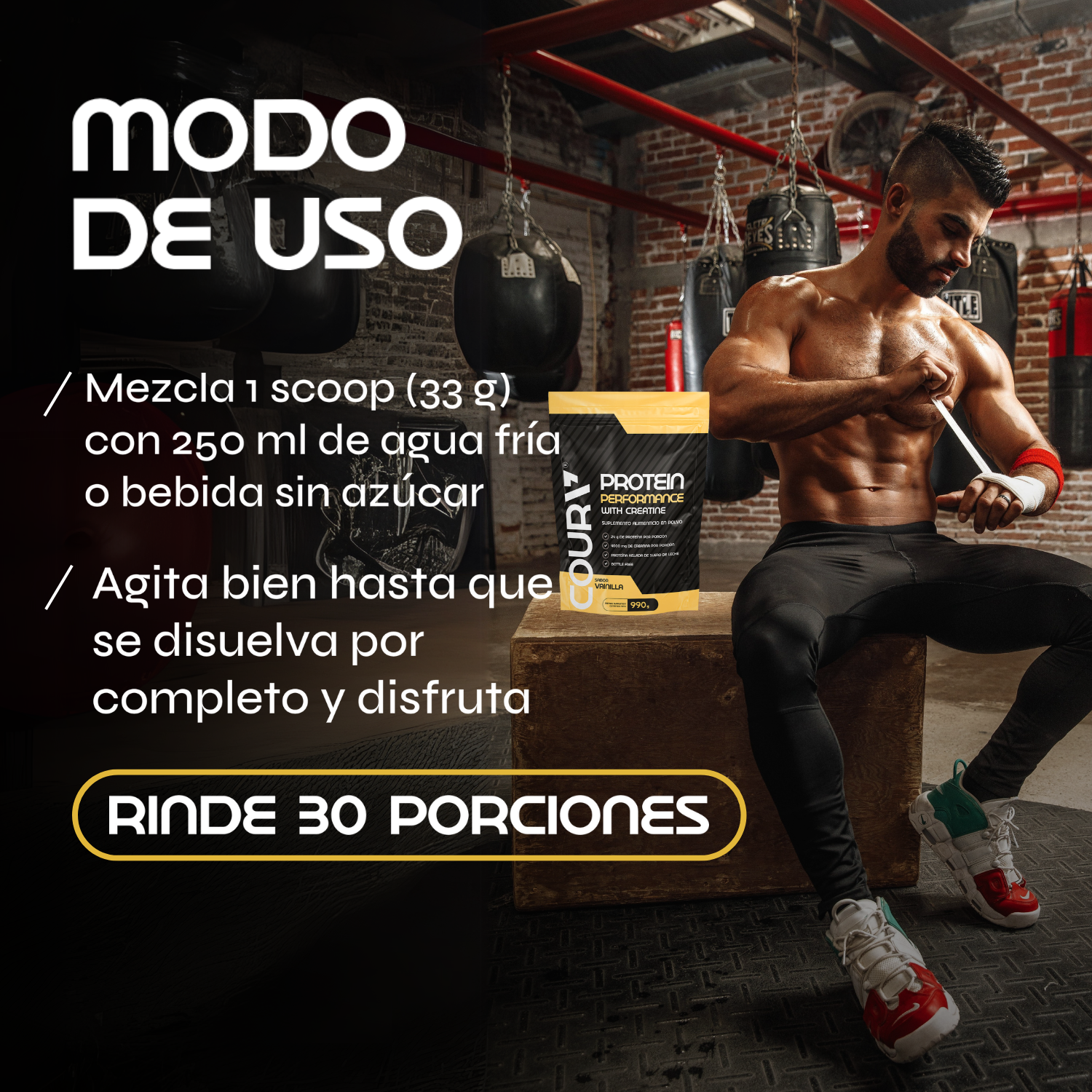 Proteina Performance con Creatina 990gr - Sabor Vainilla