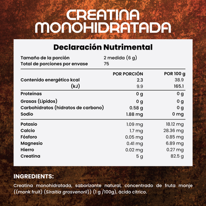 Creatina Monohidratada con Sabor