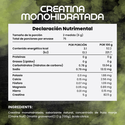 Creatina Monohidratada con Sabor