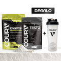 Kit Rendimiento Total: Creatina Sabor + Testo + Shaker GRATIS