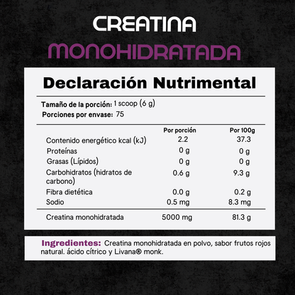 Creatina Monohidratada Sabor Lemon-Berries 450gr