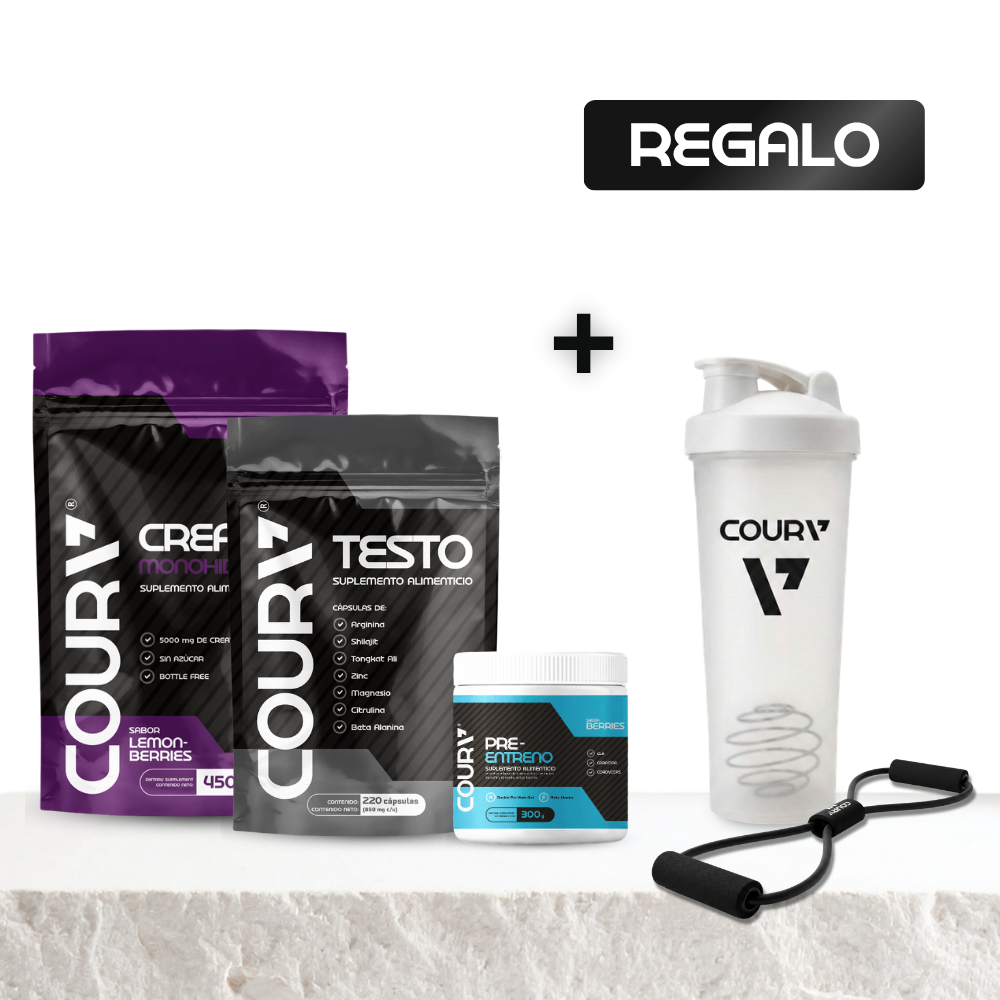 Kit de Inicio: Creatina + Pre-entreno + Testo + REGALOS