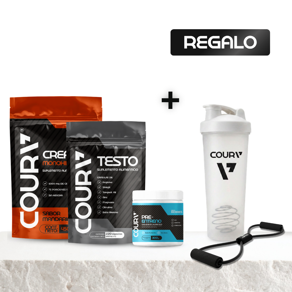 Kit de Inicio: Creatina + Pre-entreno + Testo + REGALOS