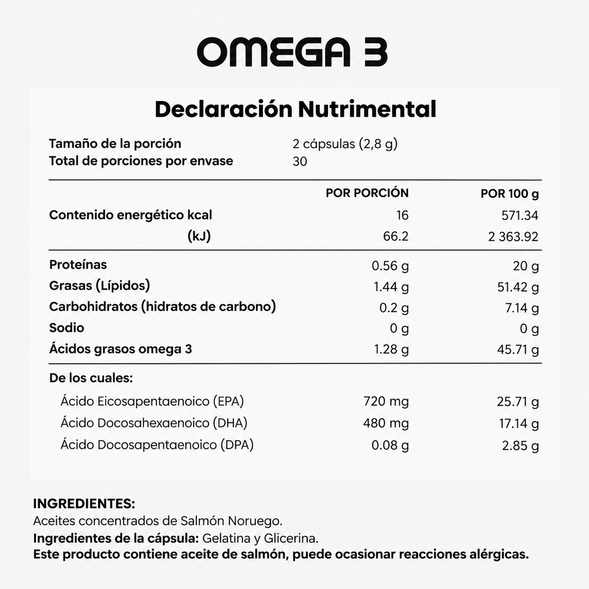 Omega 3 - Aceite de Salmón Noruego